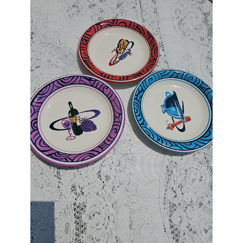 Argosy Limited Edition Snack, Dessert,‎ Bread Plate 8.5" Round Set Of 3